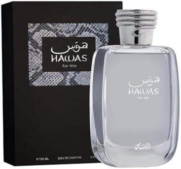 Rasasi Hawas For Men Eau De Parfum Spray 100ML (3.4 Oz) - Long Lasting Arabian Perfume, Premium Perfume Men, Ideal for Special Occasions & Daily Elegance, A Bold and Captivating Fragrance