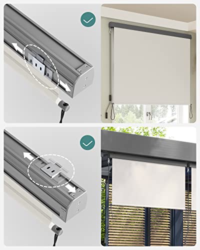 Store vertical protège du vis-à-vis sur le balcon beige 2.5x1.8m - 6