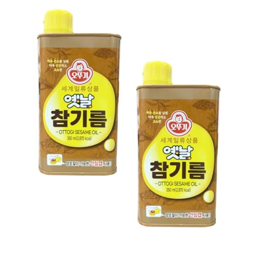 Korean Market | Aceite de Sésamo Coreano | El Secreto de la Cocina Coreana | 350ml | Pack de 2