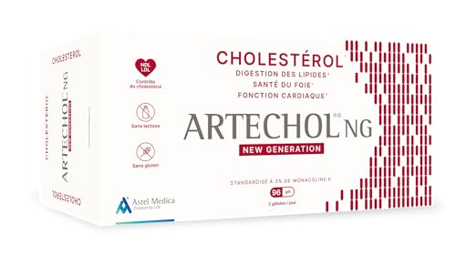 Artechol - Artechol NG – Cholestérol – Avec de la levure de riz rouge – Monacoline K standardisé 3% - 96 gélules