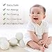 Raffaelo Wool Ball, Wool Dryer Balls XL Premium Reusable Natural Fabric Softener Pet Fur Hair Remover - Set of 6PCS (White)