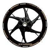 Están hechas de papel reflectante, que brilla intensamente por la noche, haciendo que las ruedas de tu motocicleta sean más atractivas.