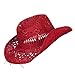 Solid Color Straw Cowboy Hat - Red OSFM