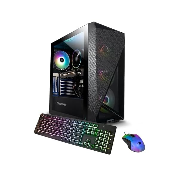 iBuyPower SlateMesh Gaming PC Computer Desktop SlateMeshA5N4601 (AMD Ryzen 5 7600, RTX 4060 8GB, 16GB DDR5 5200 Mhz, 500GB NVMe SSD, Windows 11 Home),Black