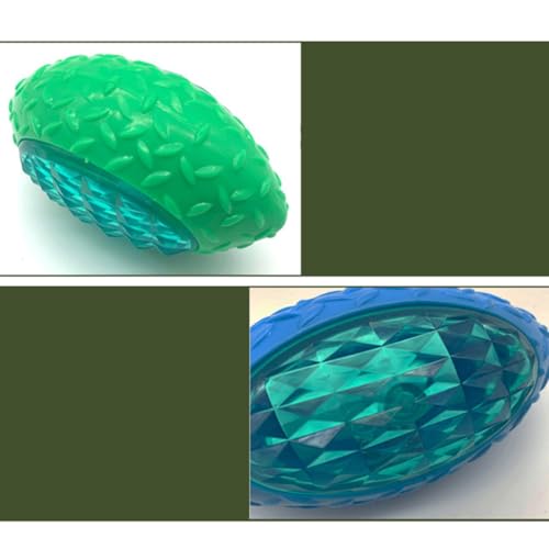 COMPUKAS Hundespielzeug Kreatives und Glänzendes Design aus Elastischem Gummi Rugby 3 Stück Unzerstörbares Lustiges Trainingsspielzeug für Hunde für Aktives-2