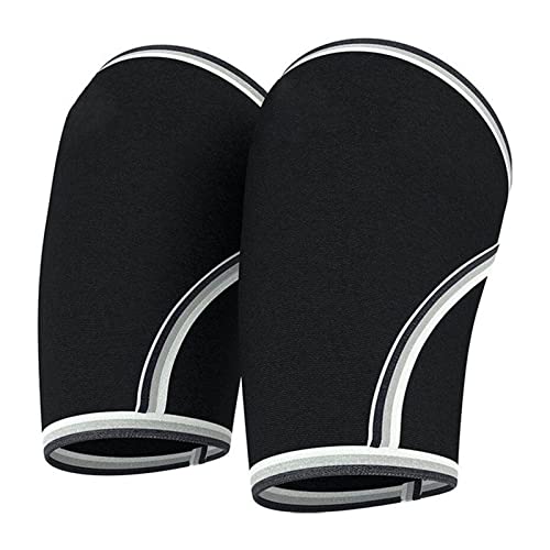 HJUGHPN 膝サポーター 1ペア 厚手 膝スリーブ パッド サポート 7mm 圧縮ネオプレン膝プロテクター ジム メンズ レディース スポーツ ウエイトリフティング用