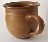 Töpferei Annett Fischer Tasse handgetöpfert Keramik Höhe 10,5 cm Durchmesser 10,5 cm Inhalt 400 ml (Braun)