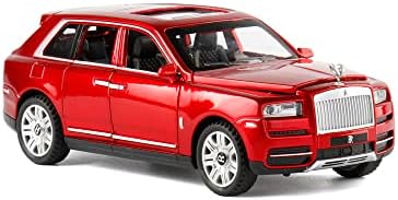 Red Rolls Royce Cullinan Toy Pull Back Vehicles Diecast Car Model with Light and Sound