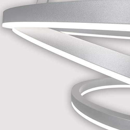 Vonn Vmc32500Al Tania Trio 32", Adjustable Hanging, Modern Circular Chandelier Lighting In Silver Integrated Led, 31.50" L X 31.50" W X 120" (16.5") H, #TOP4