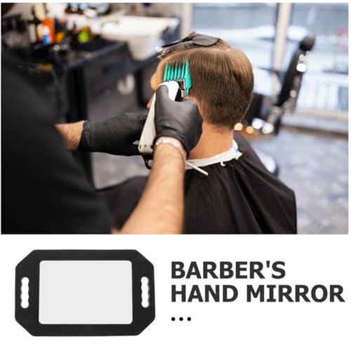 Espejo de barbería rectangular anticaídas con doble asa y vidrio grueso (2 piezas) 4