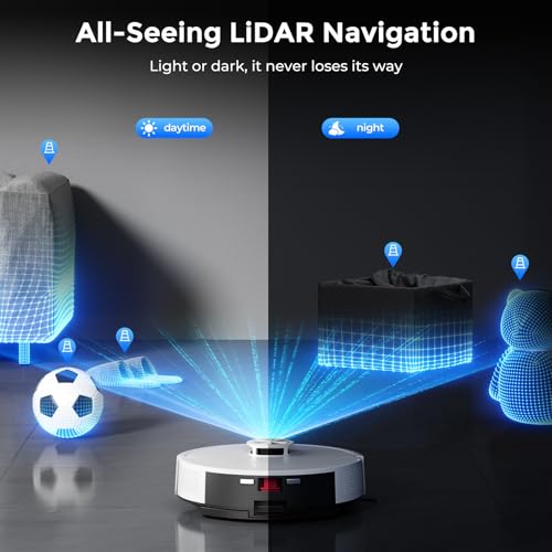 Image of Robot Vacuum and Mop Combo, Robot Vacuum Cleaner with Bagless Self Emptying Station, 18000Pa Suction, LiDAR Navigation, ideal for Pet Hair, Carpet & Hard Floor, Compatible with App /Alexa /Voice Control