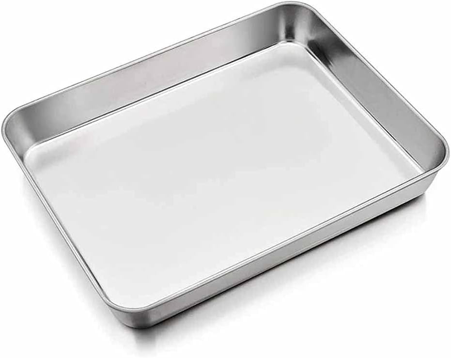 Baking Sheet Rectangular Cake Pan,Stainless Steel Lasagna Pan For Lasagna Brownie Fish Meats,Rectangle Baking Pan