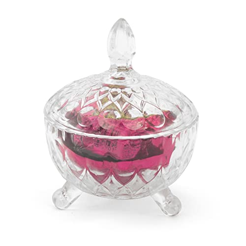 POTICHE BOMBONIERE VIDRO COM TAMPA 235 ML LEEDS HERCOS