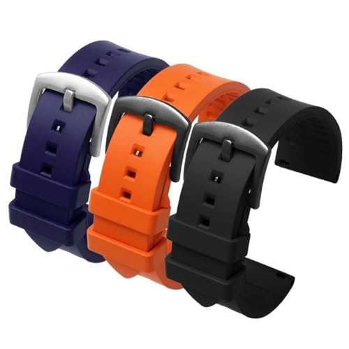 Correa de goma fluoro de 24 mm impermeable para sustitución de bandas 2