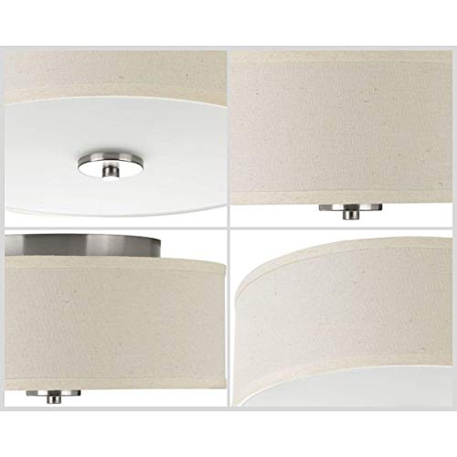 Progress Lighting P3712-09 Inspire Two-Light Semi-Flush, Brushed Nickel #TOP6