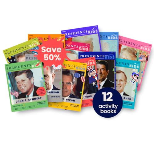 Presidents for Kids - Modern Era Presidents | 12 Activity Book Set | Children's U.S. History Book Bundle with Fun Facts, Activities & Stories | Ages ... For Kids [Paperback] Presidents For Kids image 5