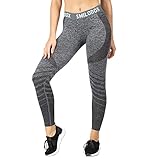 SMILODOX Damen Seamless Leggings Vira - Lange Hose im Stretch fit mit mid Waist Bund, Größe:XS, Color:Anthrazit