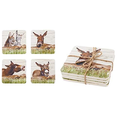 Set of 4 Stylish Donkey Coasters Cover