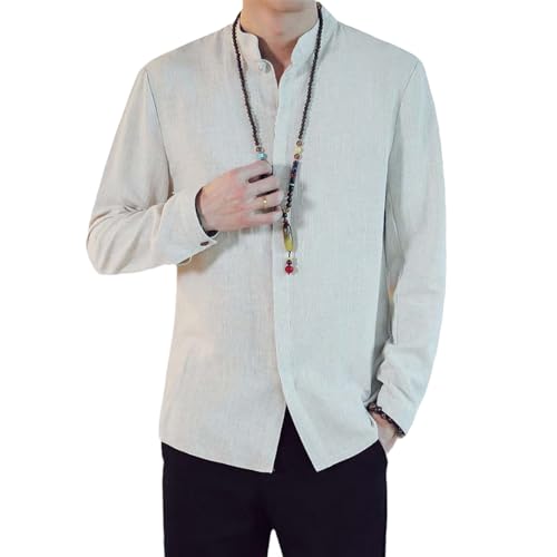 Cardigan traditionnel croisé pour homme avec nœud de fermeture asiatique