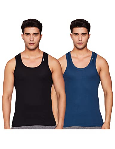 Image of Rupa Frontline Sleeveless Round Neck Vest for Men, 100% Cotton Material, Regular Fit, Pack of 2