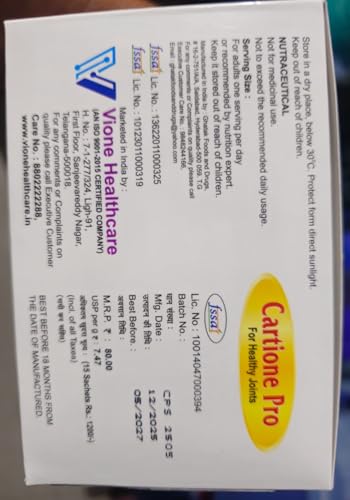Image of Collagen Hydrolysed Collagen | Helps in improving Joint Flexibility & Promotes Cartilage Health | 10.7g x 15 Sachets- 2 Box