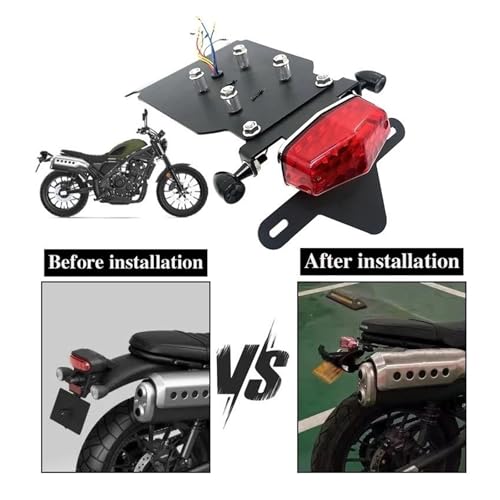 Support de plaque d'immatriculation moto éliminateur Honda CL500 - 7
