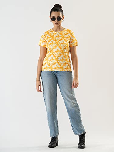 Image of PRETTIFY Women's Casual Regular Fit Half Sleeves Printed T-Shirt