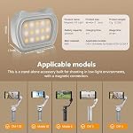 Magnetic Fill Light for DJI Osmo Mobile 8/7P/7/6 Accessories,3 Color Modes Compatible with DJI Osmo Mobile 8/7P/7/6/5/4/SE Gimbal Stabilizer