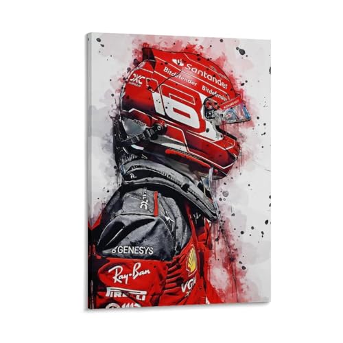 Tableau Charles Leclerc Formule 1 impression haute définition déco maison 50x75cm