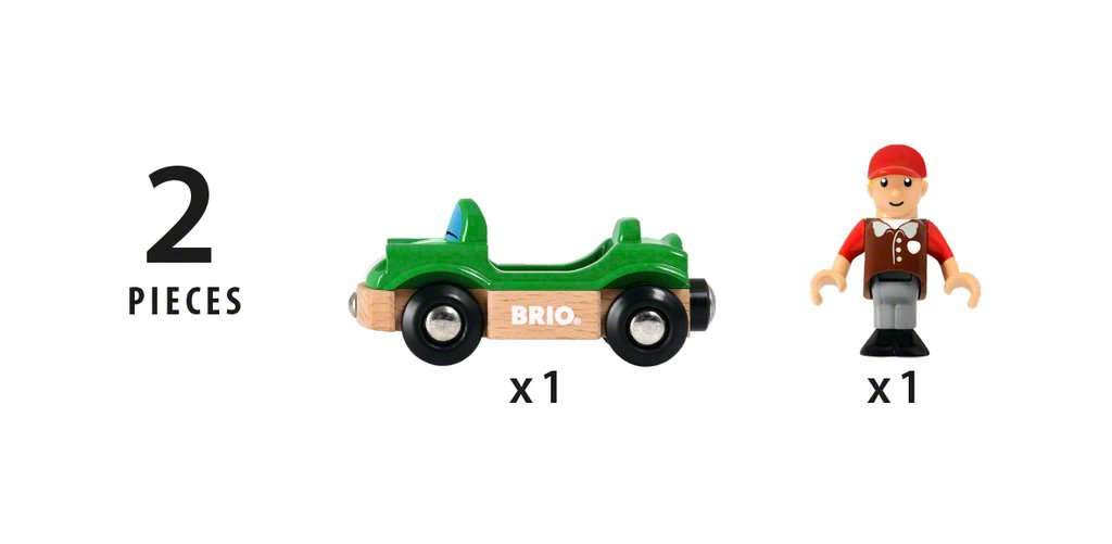 BRIO World Train Rhino Safari 33964 - Circuit Train Bois Aimanté - Dès 3 Ans Garçons Filles