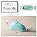 DOWAN Whale Butter Dish, Cute Butter Dish, Funny Gifts for Mom Wife Friends, Fish Bone Cutting Measuring Lines and Tail Non-slip Design, Ideal Decor Gift for Birthday Wedding Housewarming, Turquoise