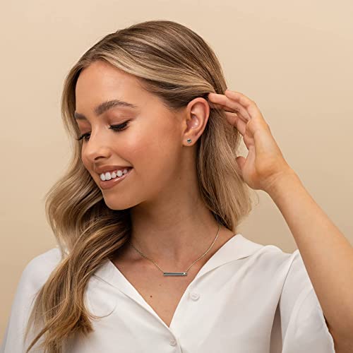 Pavoi 14K Gold Plated 925 Sterling Silver Earrings | Tiny Dot/Triangle Disc Stud Earrings | White Gold Stud Earrings For Women #TOP3