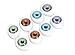 8Pair(16PCS) Oval Doll Eyes-Hollow Acrylic Doll Bear Craft Eyes Eyeballs for DIY Sewing Craft Puppet Bear Doll Animal Stuffed Toys (23mm x 16mm)