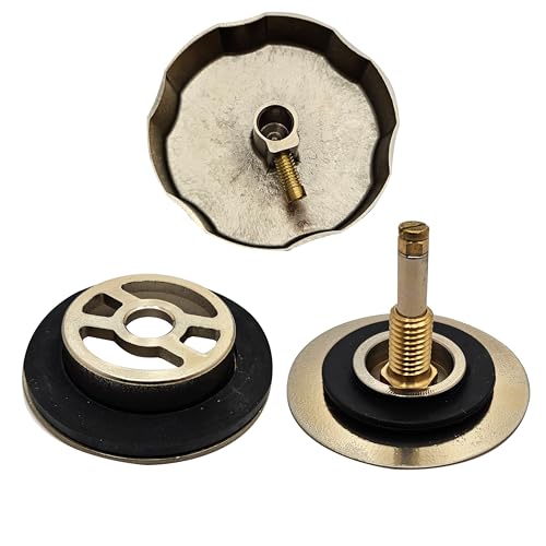 Westbrass A50P27-19 27" SCH. 40 PVC Cable Driven Bath Drain Trim Kit with Rotary Overflow Cover Knob and Pop-Up Stopper, Champagne Bronze by Westbrass - Used condition - Image 6