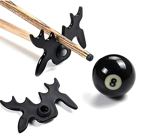 QIANG 4Pcs Black Plastic Moosehead Pool Billiard Cue Bridge Head, Portable Moosehead Bridge Head,Bridge Head Slip-on - Billiard Pool Cue Accessory, Retractable Pool Bridge Stick