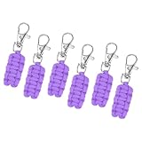 uxcell 6個入りパラコードジッパープル リュックサック・テント・トロリーケース・旅行用ケース・鍵・ジャケット用パラコードキーホルダー 紫色