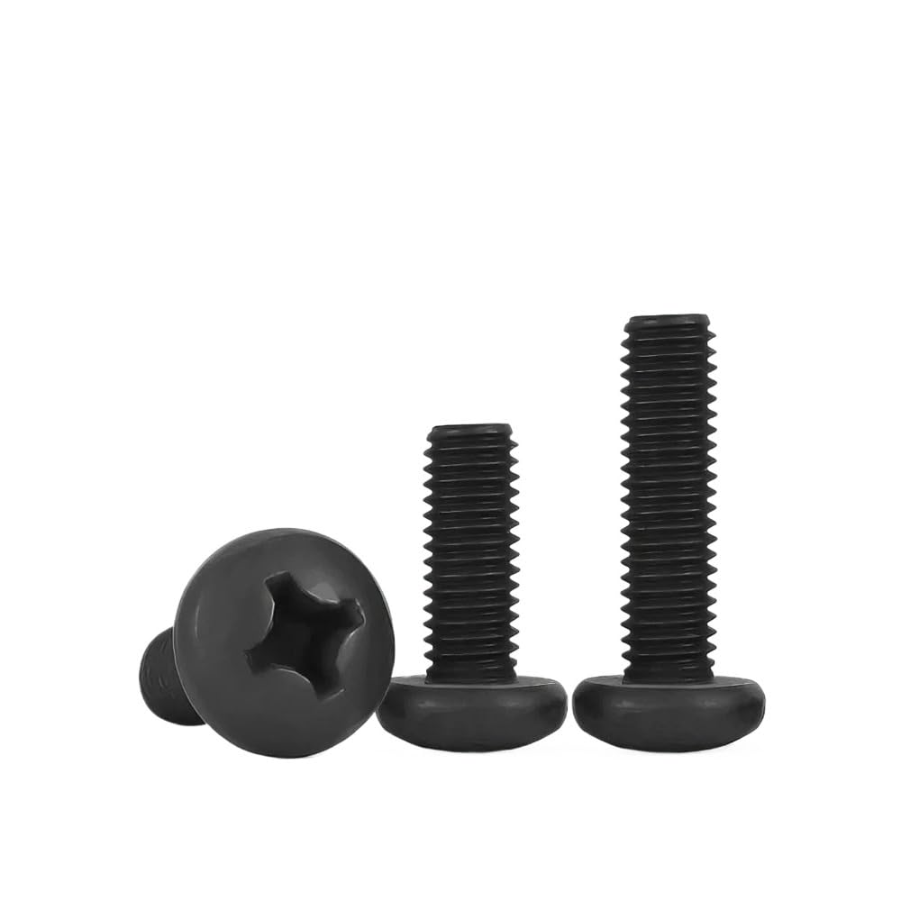 Black SS304 Stainless Steel Phillips Cross Small Pan Head Screws M5 M6 M8 (20,M8 x 40mm)