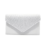 Groupcow New Ladies Evening Handbags Bridal Wedding Bag Handbag (White)