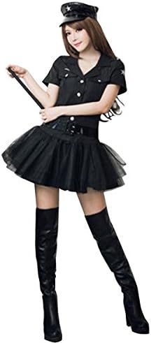 Amazon Co Jp Anna Mu ハロウィン 仮装 ポリス ミニスカート 警察官 婦人警官 可愛い コスプレ衣装 コスチューム 黒 Z1701 1 ホビー