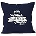 Produktbild MoonWorks Kissenbezug mit Spruch, Hinfallen aufstehen Krone richten weitergehen, Kissen-Hülle 40x40 Baumwolle, Navy Unisize