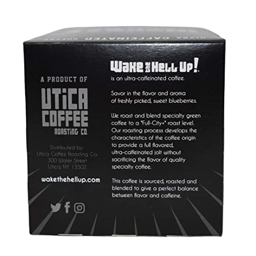 Wake The Hell Up!® Blueberry Flavored Single Serve Coffee Pods Of Ultra-Caffeinated Coffee For K-Cup Compatible Brewers | 12 Count, 2.0 Compatible #TOP3