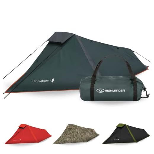 HIGHLANDER 5034358011505 Blackthorn - Tienda de campaña (1 Persona), Color Verde y Naranja