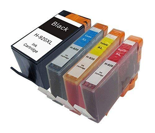 Image of 1 x of 4 Non Oem replacement Black & Colour fits HP 920 XL Compatible Ink Cartridges Officejet 6000 6500 6500A 7000 7500A E609a