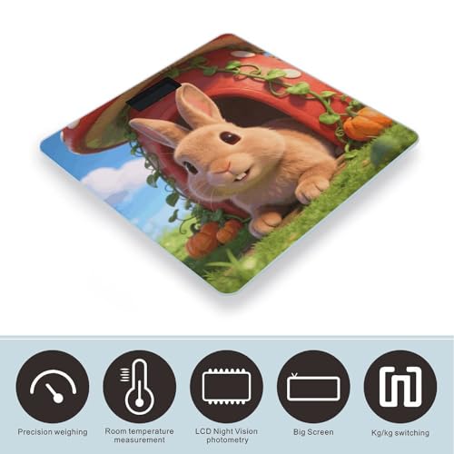 Báscula digital Garden Rabbit con pantalla LCD grande miniatura 3