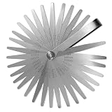 Willight 32 Klingen Fühlerlehren, Ventillehre, Edelstahl Fühlerlehre Metrisch, Universal Klinge Dickenmesser, Imperial Werkzeug zur Messung für Messung Gap Breite/Dicke/metrisch Größen
