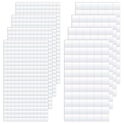 DIVINA VITAE 8Sheets Foam Squares for Crafts, 1320Pcs Foam Adhesive Squares 3D Effect Double Sided Foam Tape Precut Foam Strip for Halloween Christmas DIY Crafts, 2 Sizes (0.47In/12mm, 0.24In/6mm)