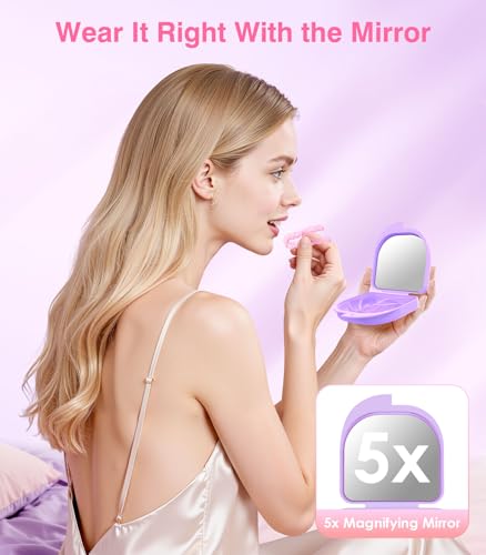 Image of Anti Grinding Guard, Mouth Guard for Grinding Teeth at Night | 2 Color Night Guards for Sleeping with 5X Magnifier Guard Case, 4 Pcs /2 Sizes