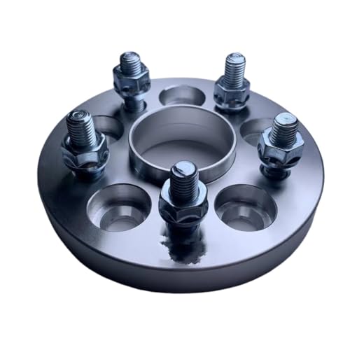 Espaciador Rueda Cuñas 2 espaciadores adaptadores de rueda 38 mm PCD 4x100 con centro en el cubo y pernos orejeta 57.1 M12x1.5
