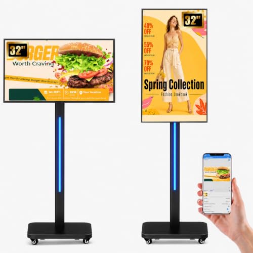 32" Mobile Digital Signage Stand