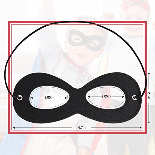 Aimike TD-20181029-2BL 2Pcs Superhero Masks, Black Felt Eye Masks, Halloween Dress Up Masks thumb #3